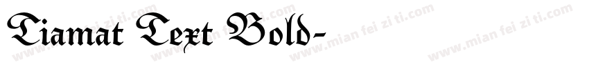 Tiamat Text Bold字体转换